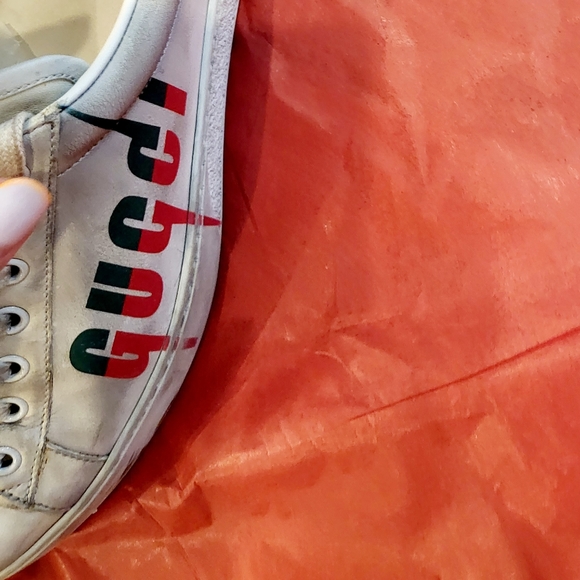 Authentic Gucci Ice Blade distressed white snikers - Picture 13 of 14